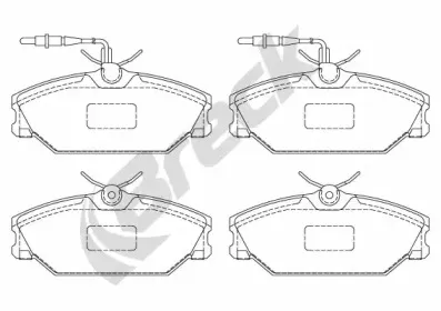 Комплект тормозных колодок, дисковый тормоз BRECK купить